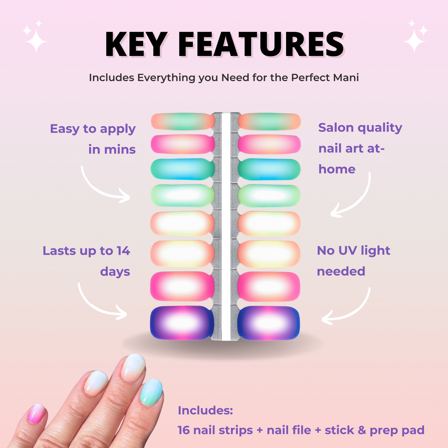 Sunset Orange Nail Polish Wraps-2