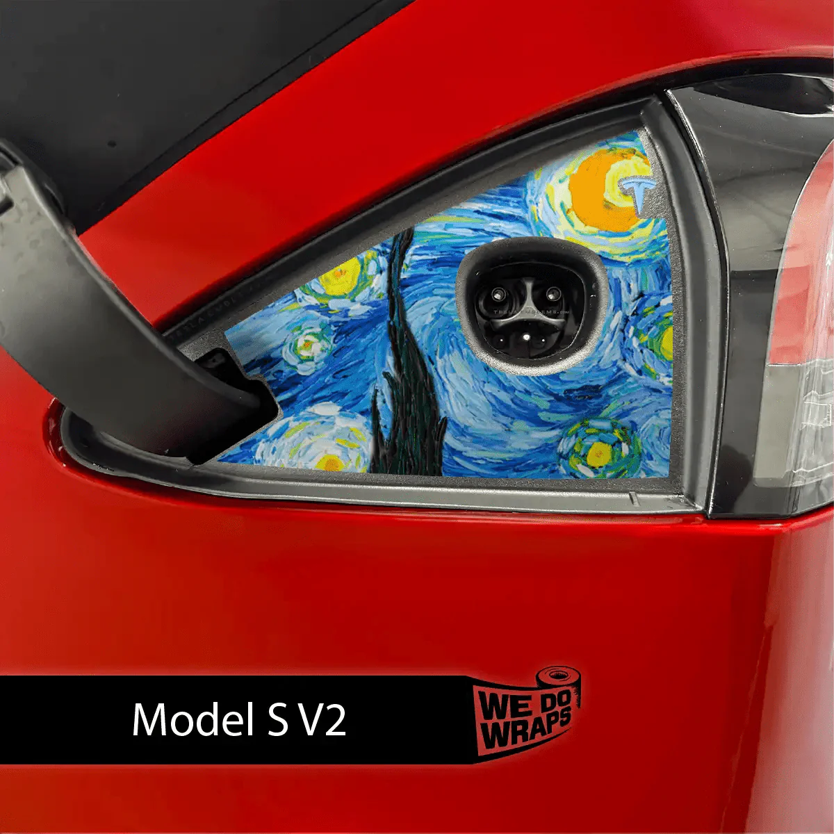 Starry Night Tesla Charge Port Wrap | Model S