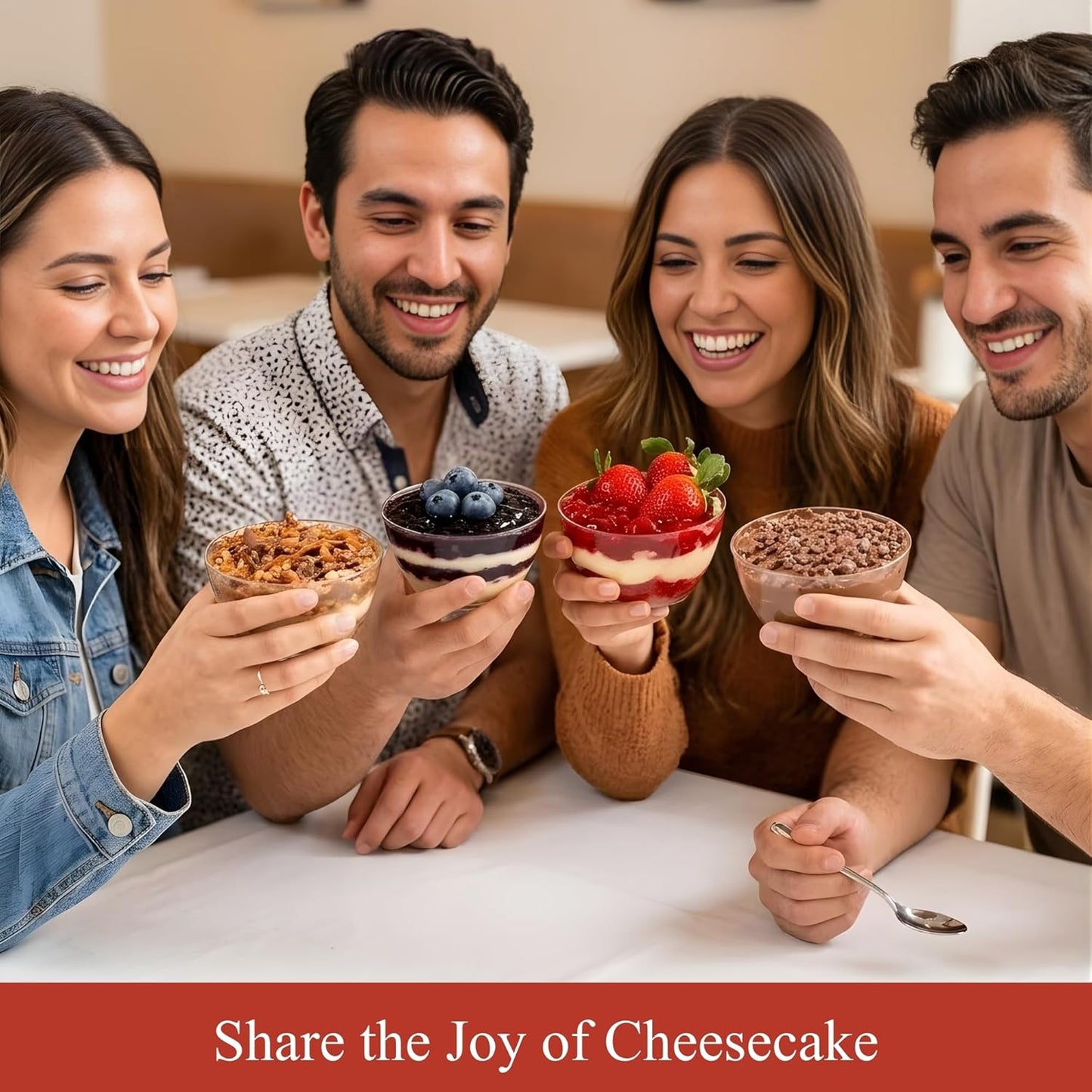 Andy Anand Sugar-Free Cheesecake Sampler, 4 Flavors, 3.7 lb – Keto & Diabetic-Friendly, Strawberry, Blueberry, Triple Chocolate & Turtle