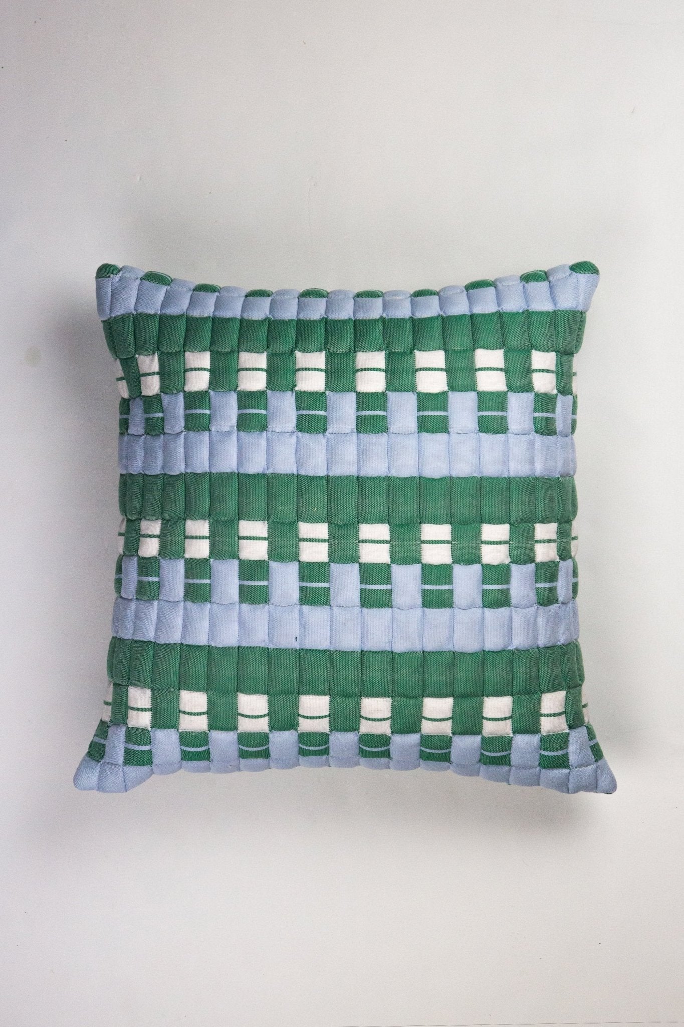Backordered: Sujani Quilted Pillow - Blue & Green