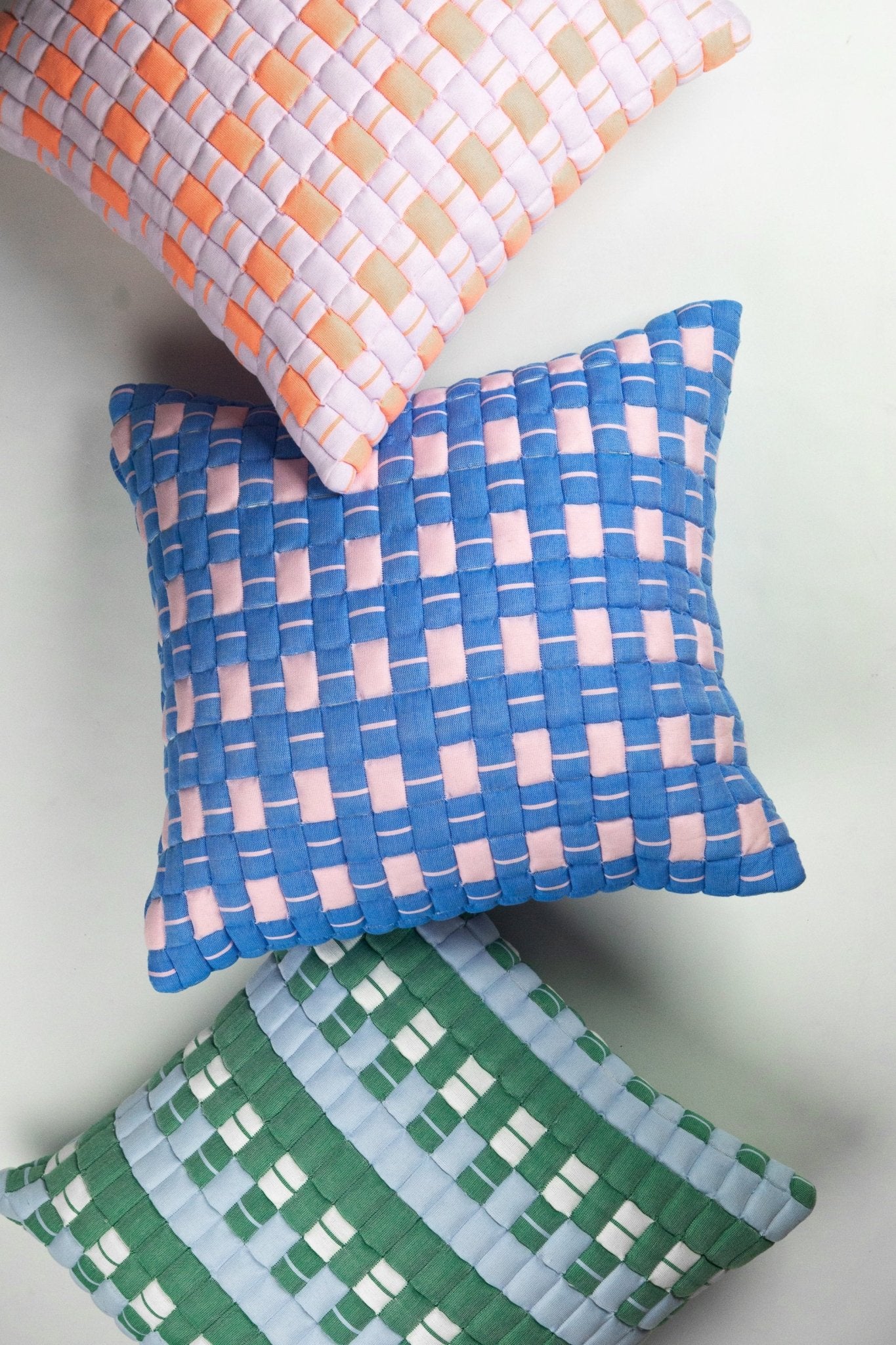 Backordered: Sujani Quilted Pillow - Blue & Green