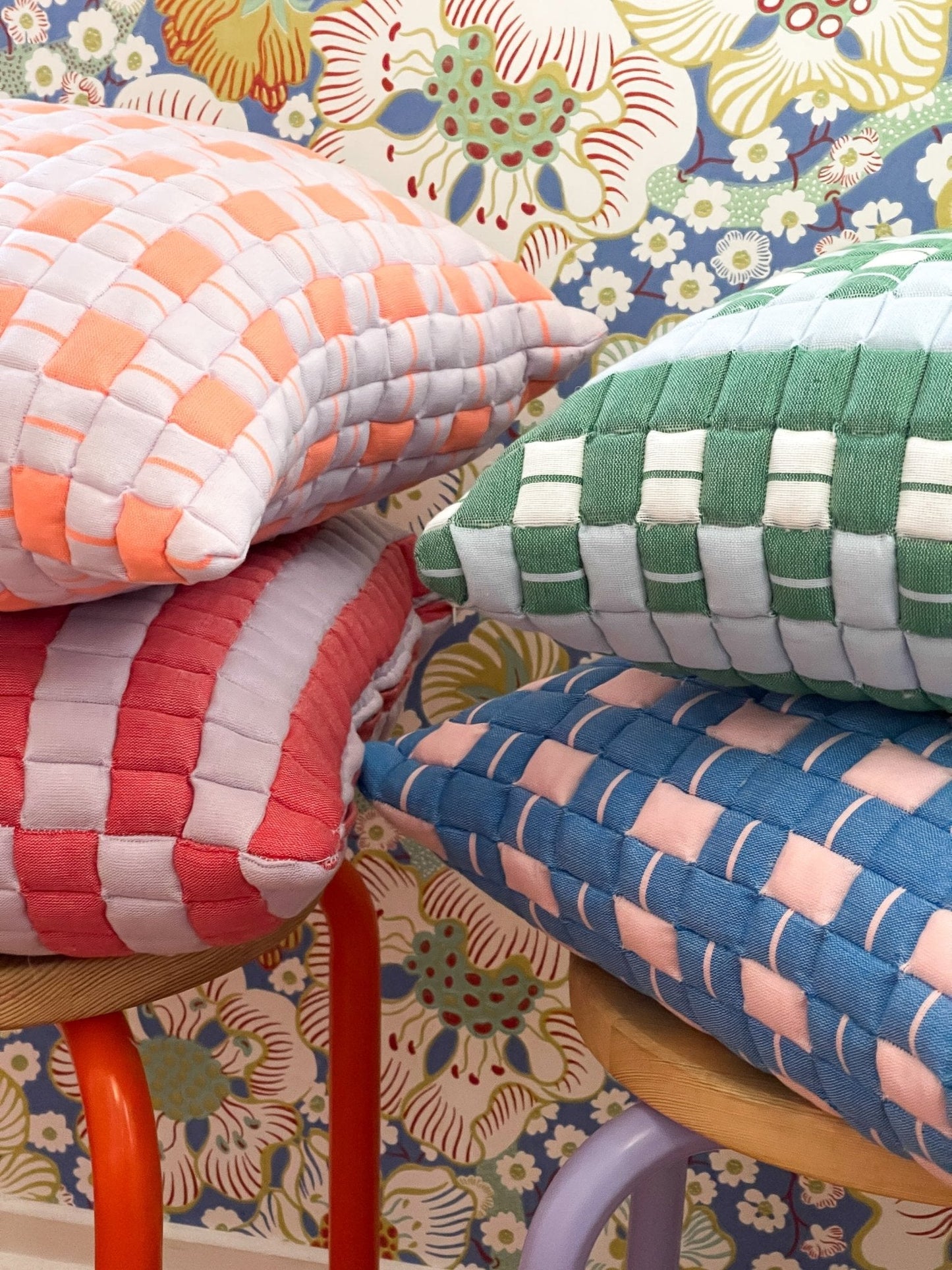 Backordered: Sujani Quilted Pillow - Blue & Green