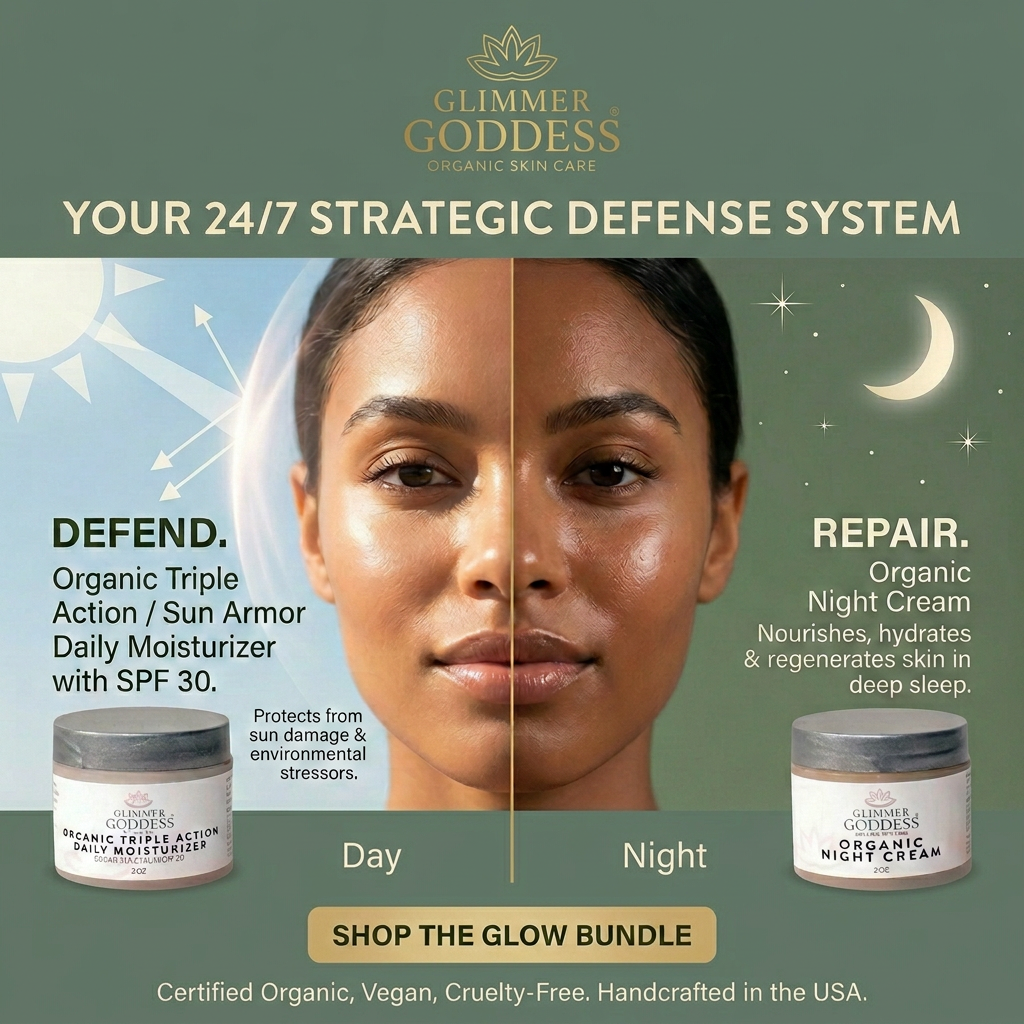 Organic Day & Night Duo – Triple Action SPF 30 Moisturizer + Skin Renewal Night Cream Bundle