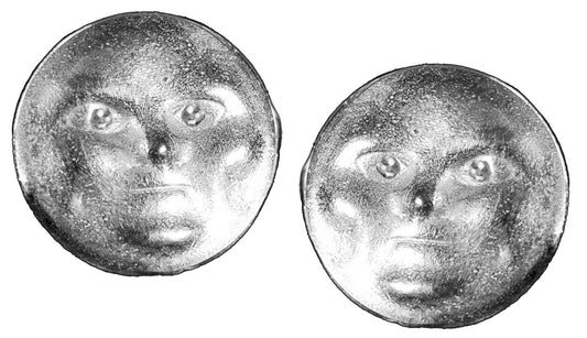 Someone to Watch Over Me- Face Earrings, Diamond Eyes 18K gold-nickle size-10