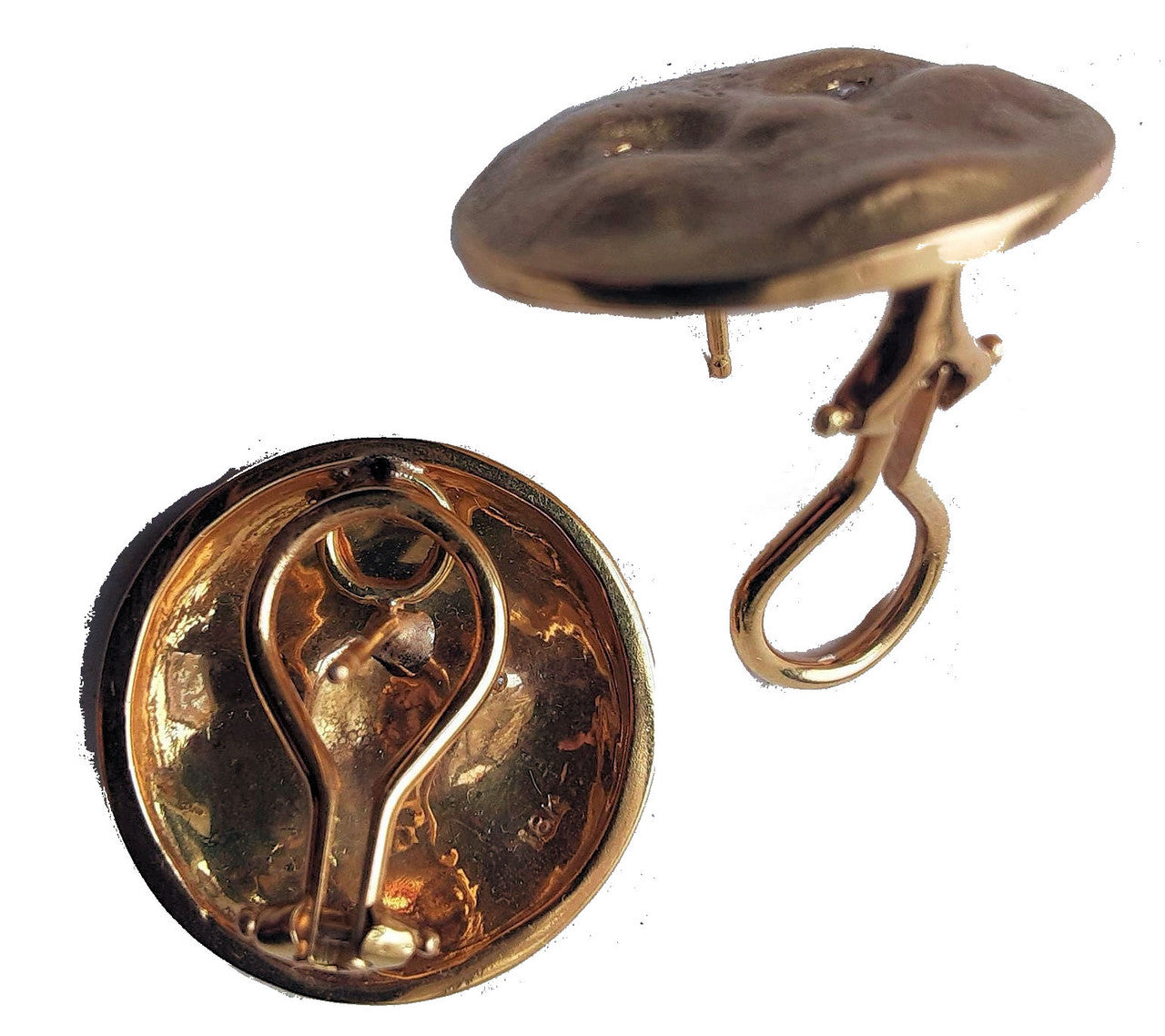 Someone to Watch Over Me- Face Earrings, Diamond Eyes 18K gold-nickle size-9