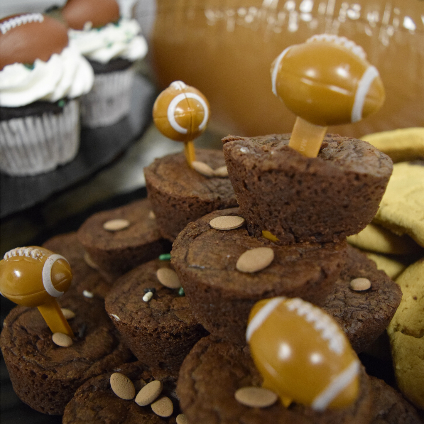 Football Cupcake Picks,  2.5" - 12, 24, or 72 count