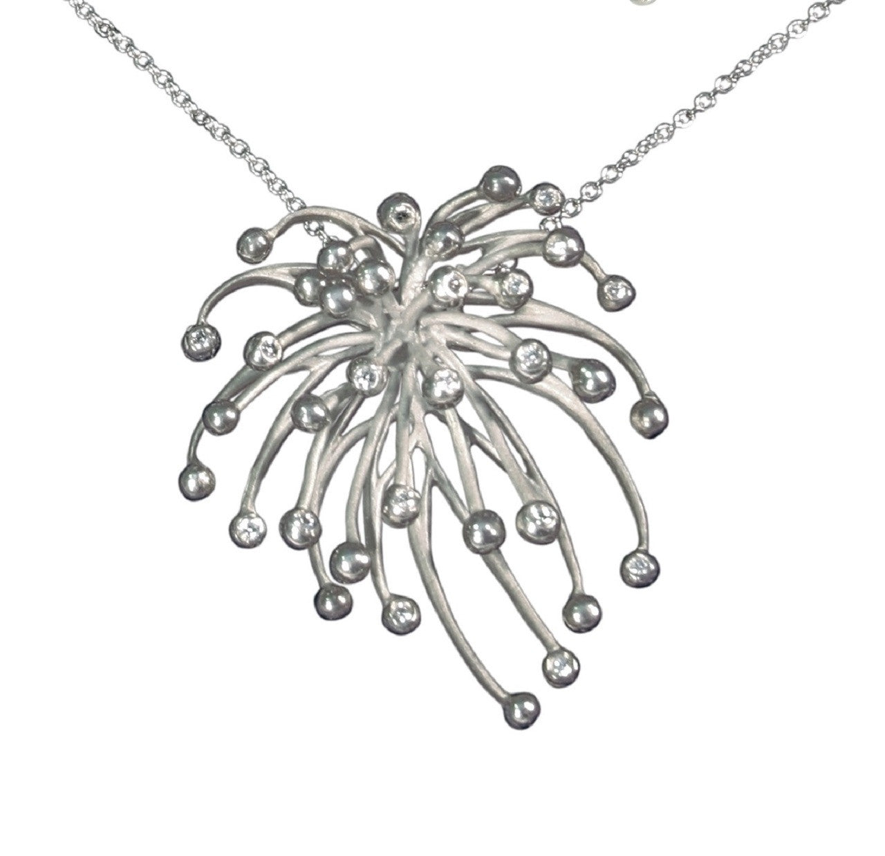 Superstar Necklace. Fireworks Pendant-Diamonds in 18K Gold: Life is a Celebration!-7