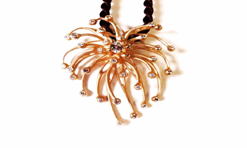 Superstar Necklace. Fireworks Pendant-Diamonds in 18K Gold: Life is a Celebration!-22