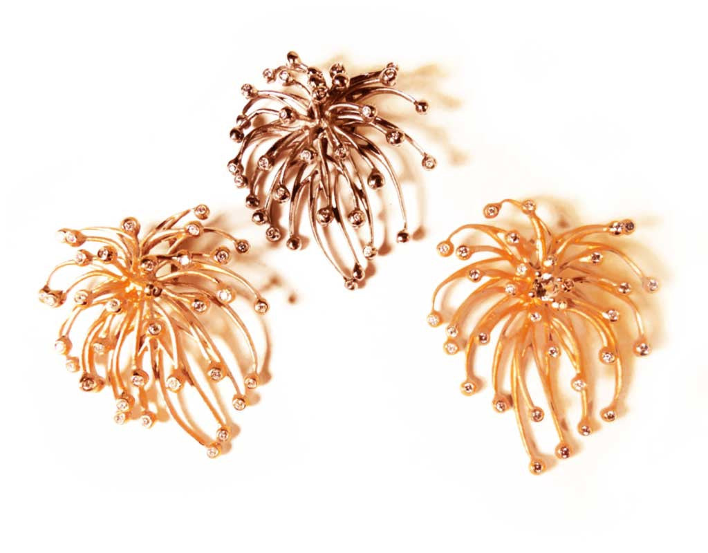 Superstar Necklace. Fireworks Pendant-Diamonds in 18K Gold: Life is a Celebration!-23