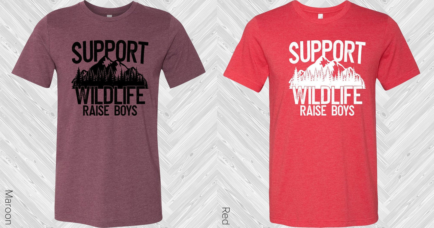 Support Wildlife Raise Boys Graphic Tee