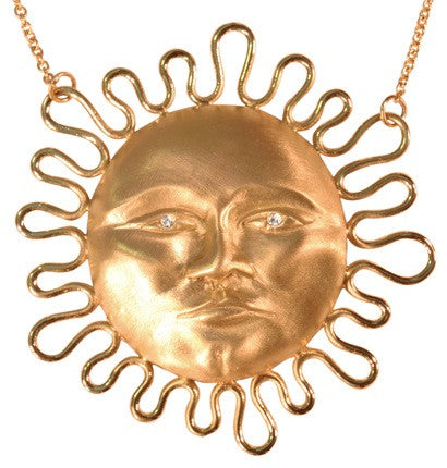 Someone to Watch Over Me- Face Earrings, Diamond Eyes 18K gold-nickle size-17