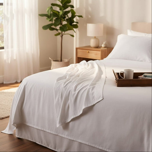 T-300 White Combed Cotton Sheets-0