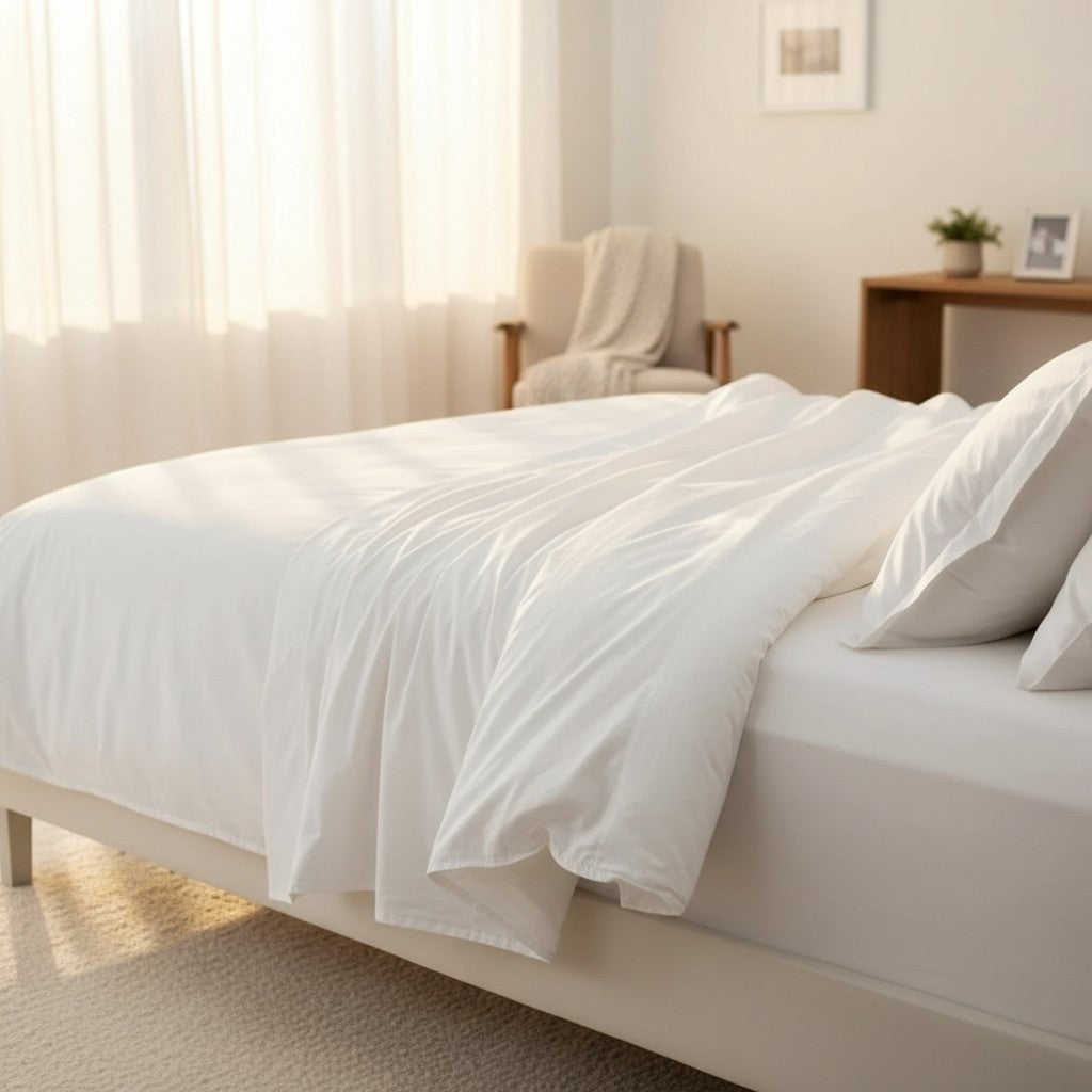 T-300 White Combed Cotton Sheets-1