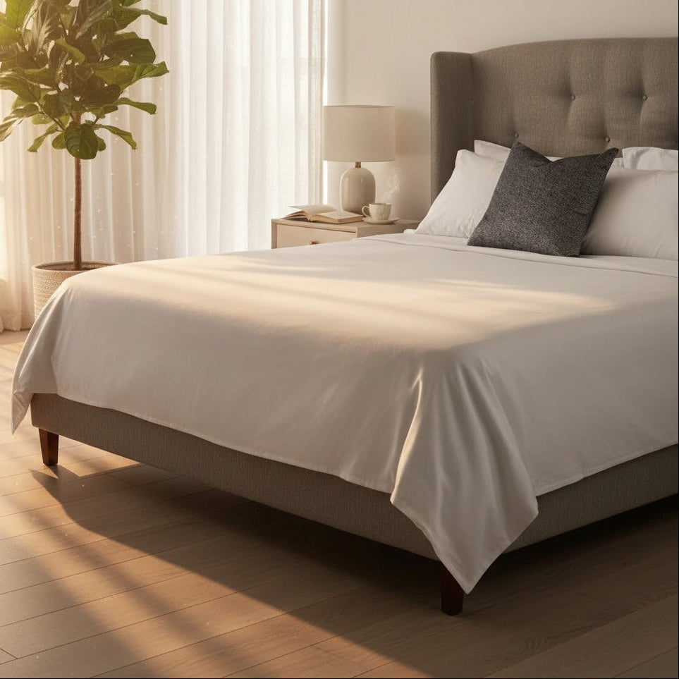 T-300 White Combed Cotton Sheets-2