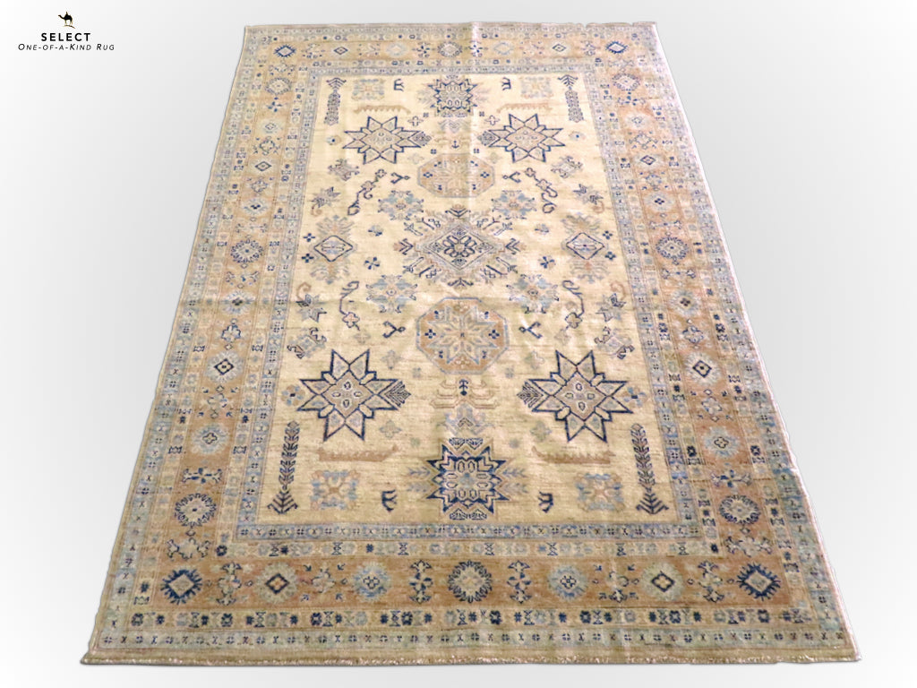 Antique-Washed Super Kazak 5x7 ivo/pch-2
