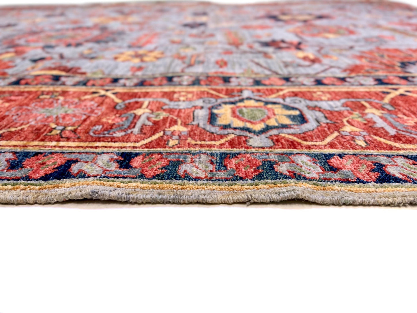Afgahn Heriz (10'02"x14'00") lt.blue/red-3