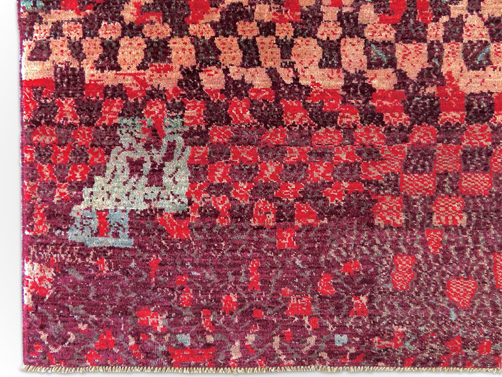 Contemporary Gabbeh (8'01"x10'00") dk.red/red-1