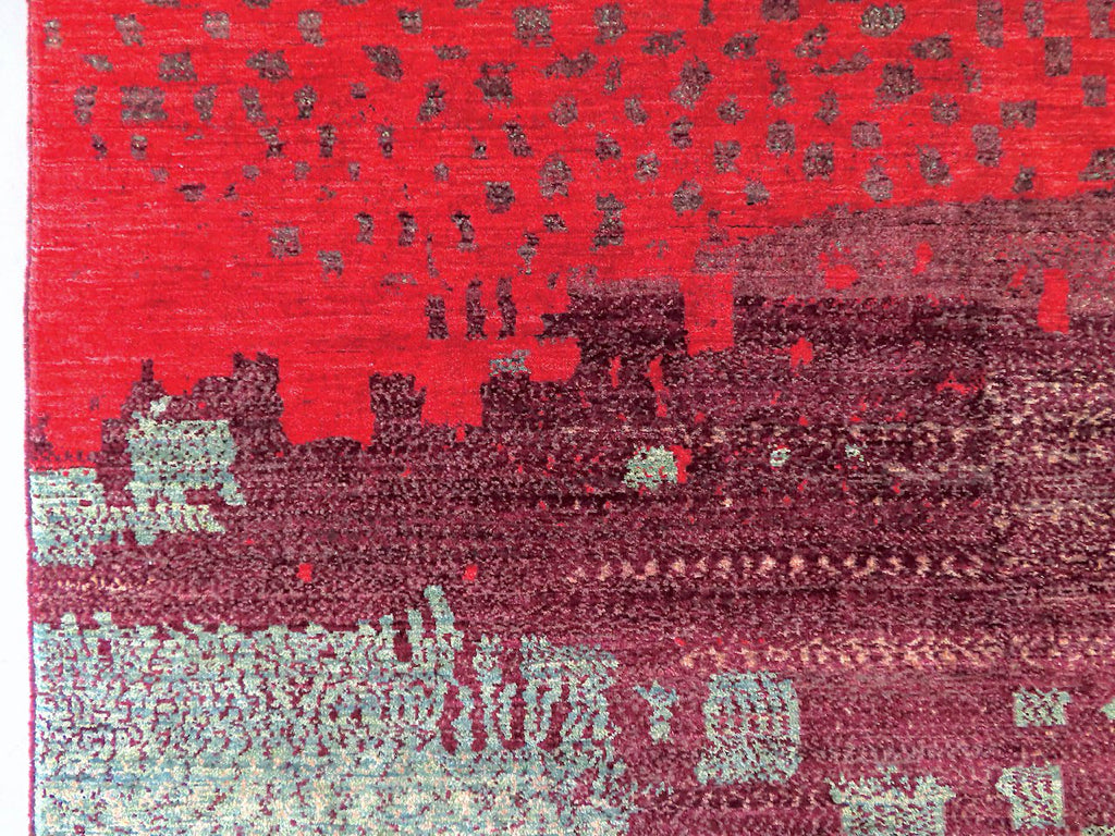 Contemporary Gabbeh (8'01"x10'00") dk.red/red-2