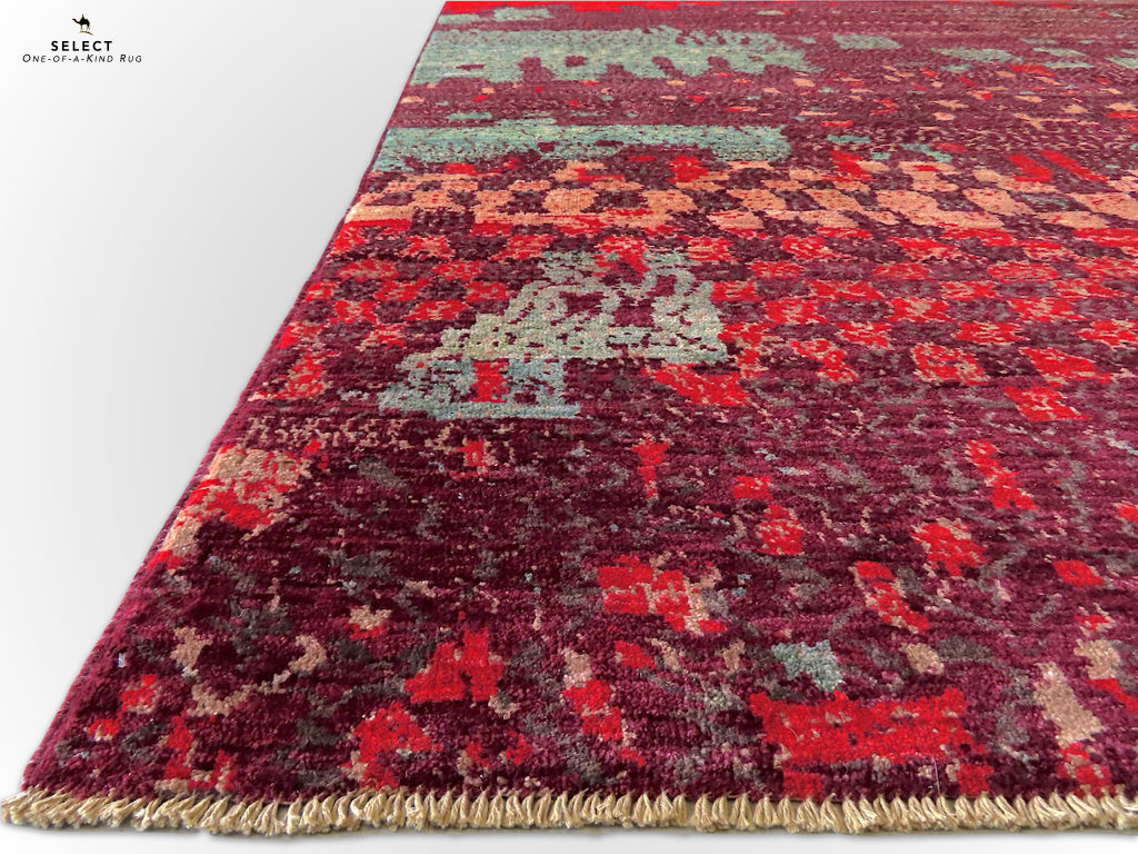 Contemporary Gabbeh (8'01"x10'00") dk.red/red-3