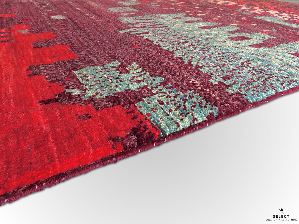 Contemporary Gabbeh (8'01"x10'00") dk.red/red-4