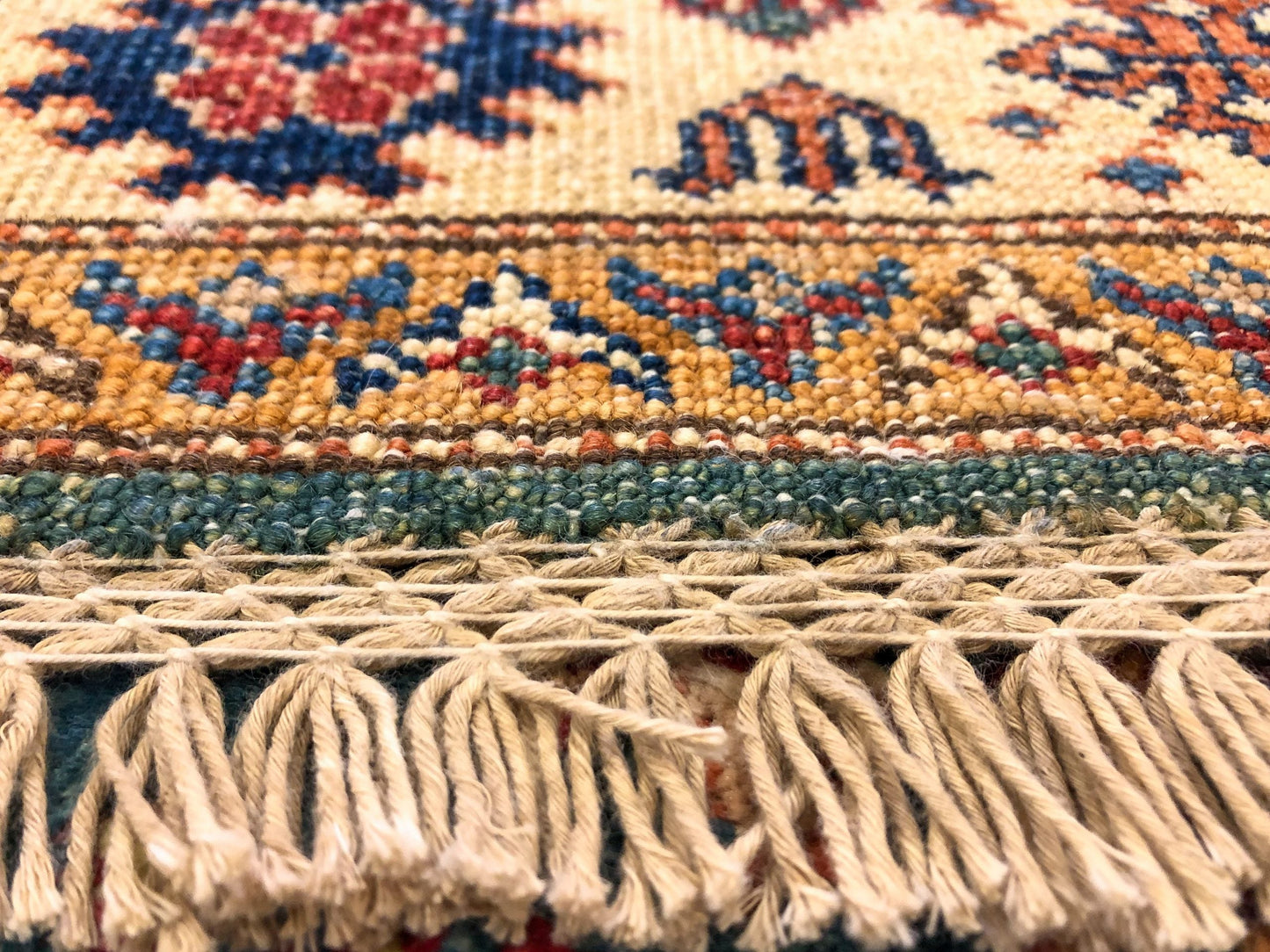 Super Kazak grn/ivory 3x4-3