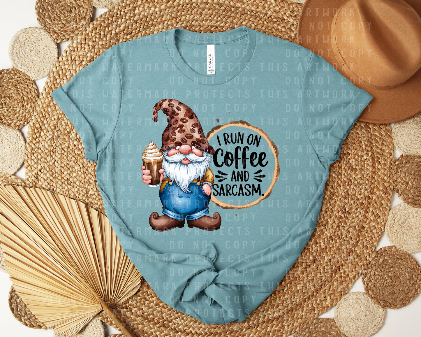 I Run on Coffee and Sarcasm Graphic Tee