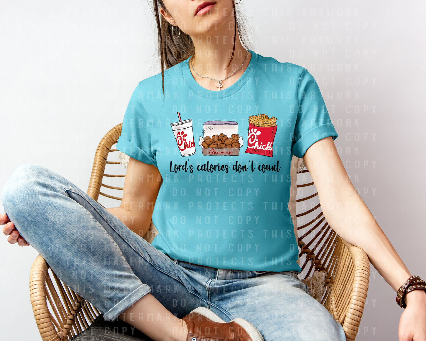 Lord's Calories Don't Count Chick-fil-A Graphic Tee