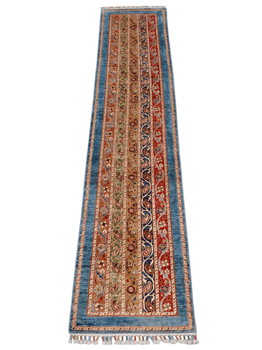 Turkish Shawl mt/blue 11' Runner-0