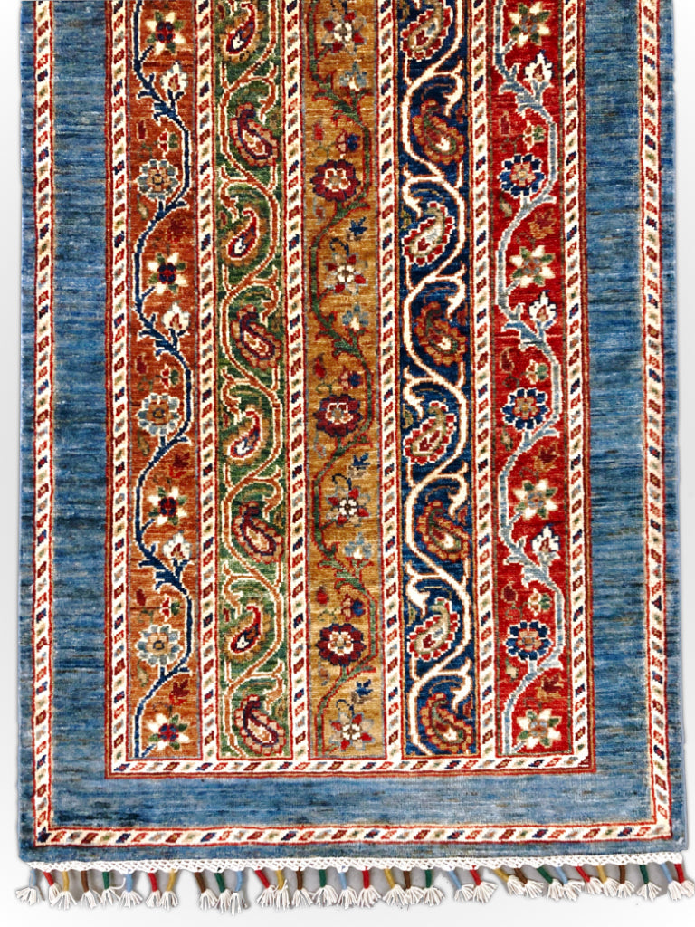 Turkish Shawl mt/blue 11' Runner-1