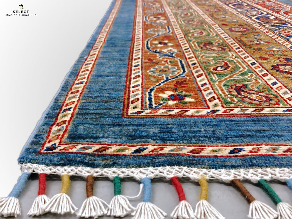 Turkish Shawl mt/blue 11' Runner-2