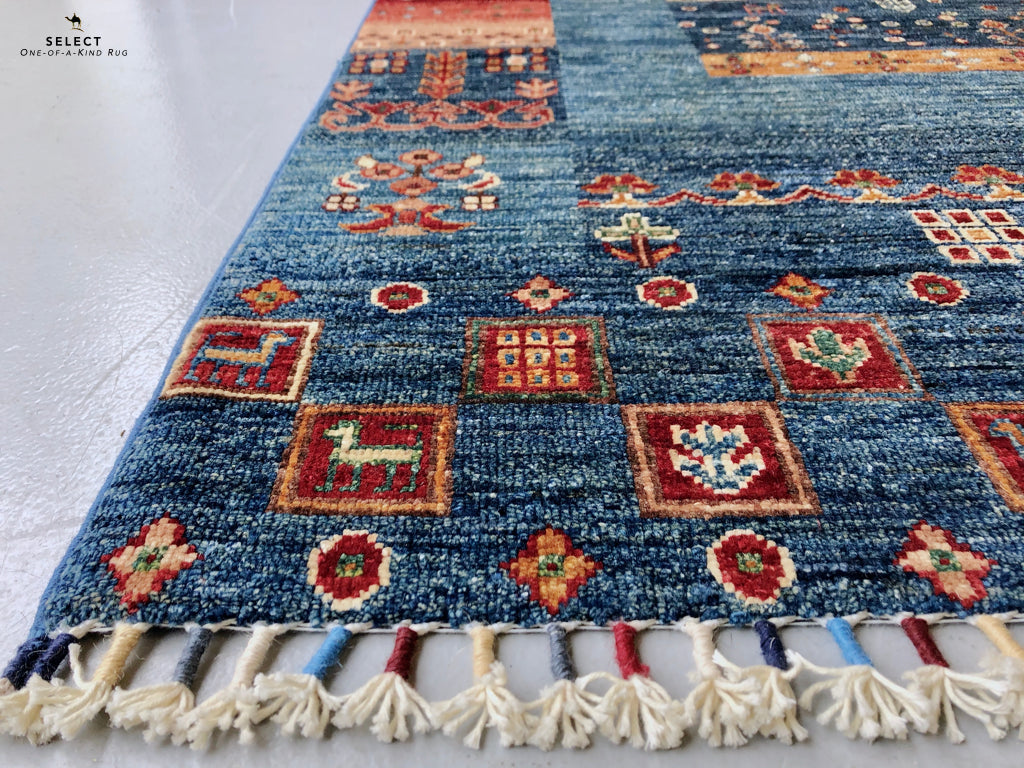 Pazyryk Gabbeh blue/mt 5x7-2