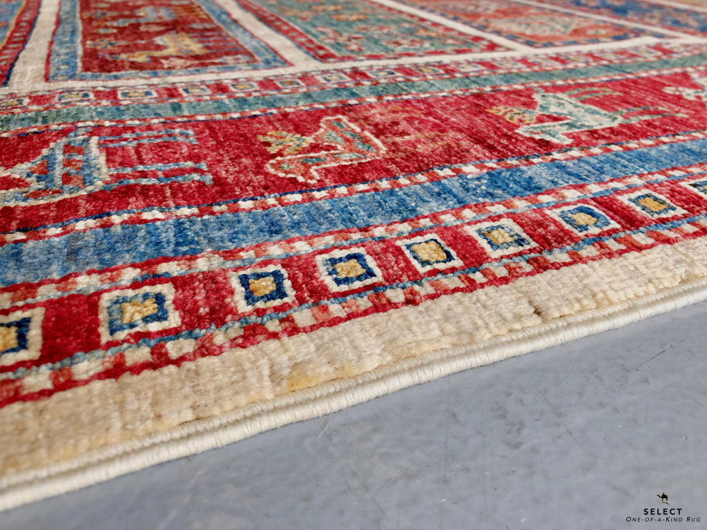 Gabbeh (5'11"x7'00") multistripe/red-3
