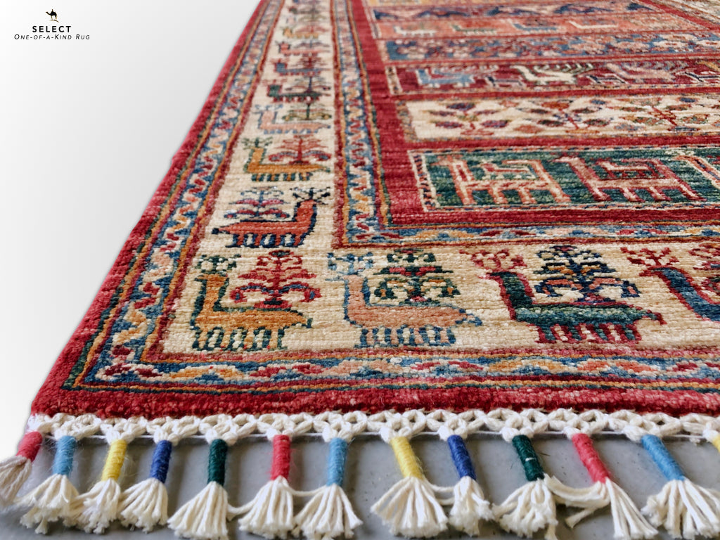 Pazyryk-Style Gabbeh  red/mt 9' Runner-2