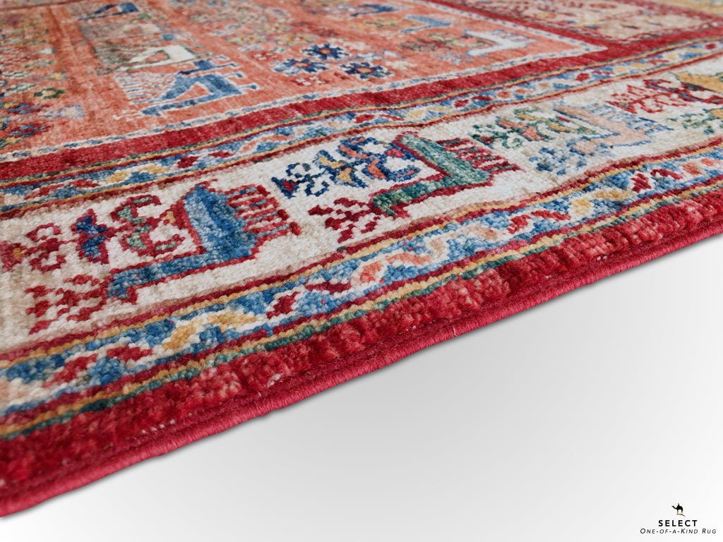 Pazyryk-Style Gabbeh  red/mt 9' Runner-3