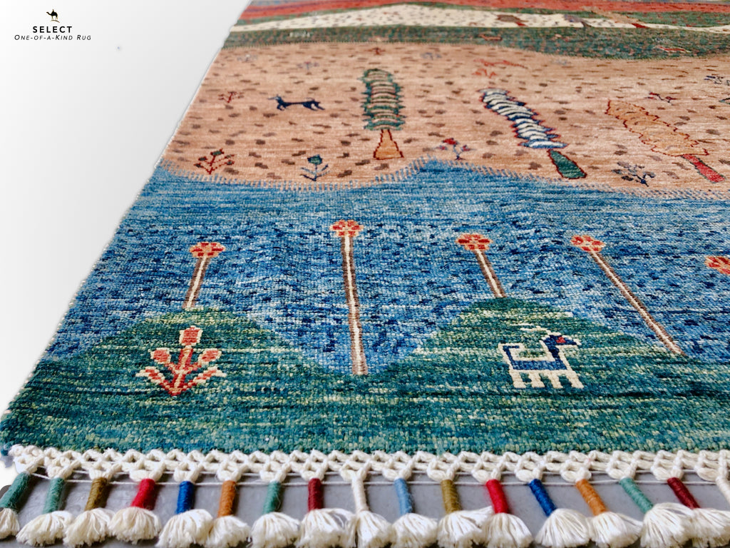 Folklore Gabbeh pch/blue 5x7-2