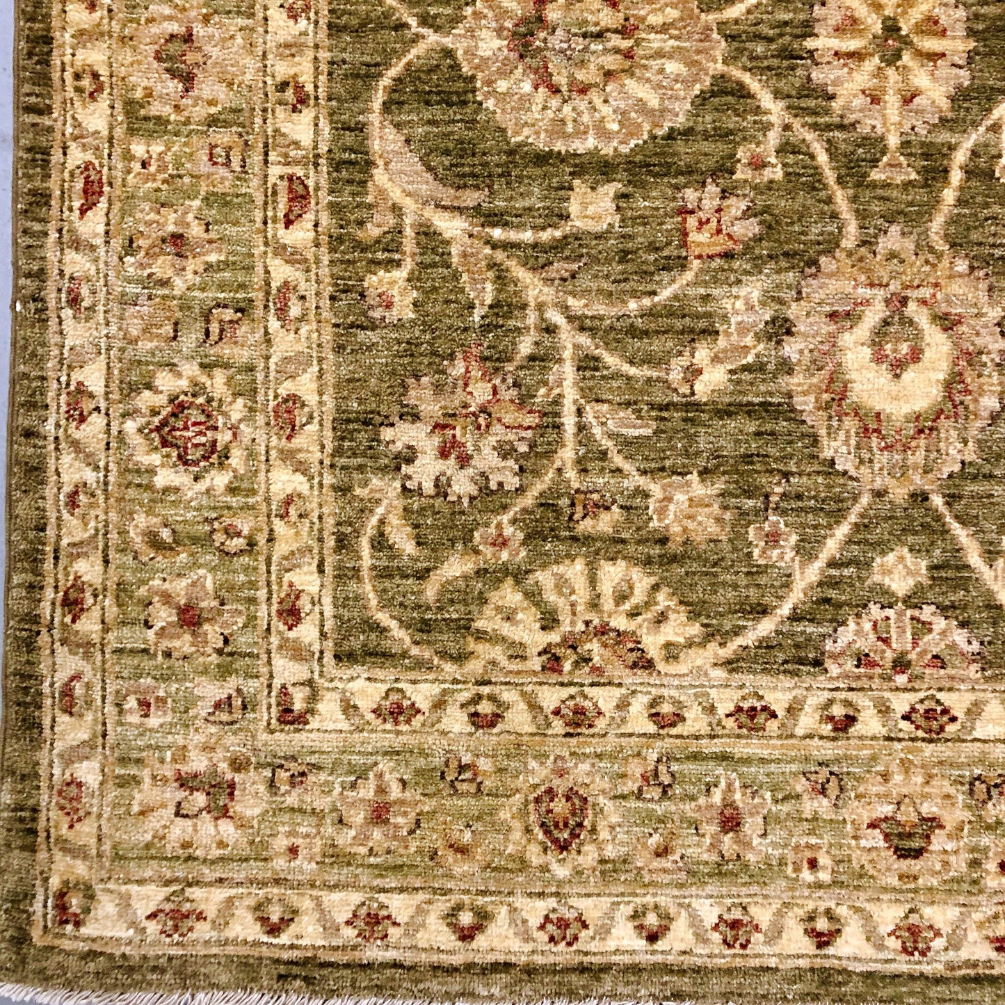 Chobi-Farahan 10' Runner grn/gold-2
