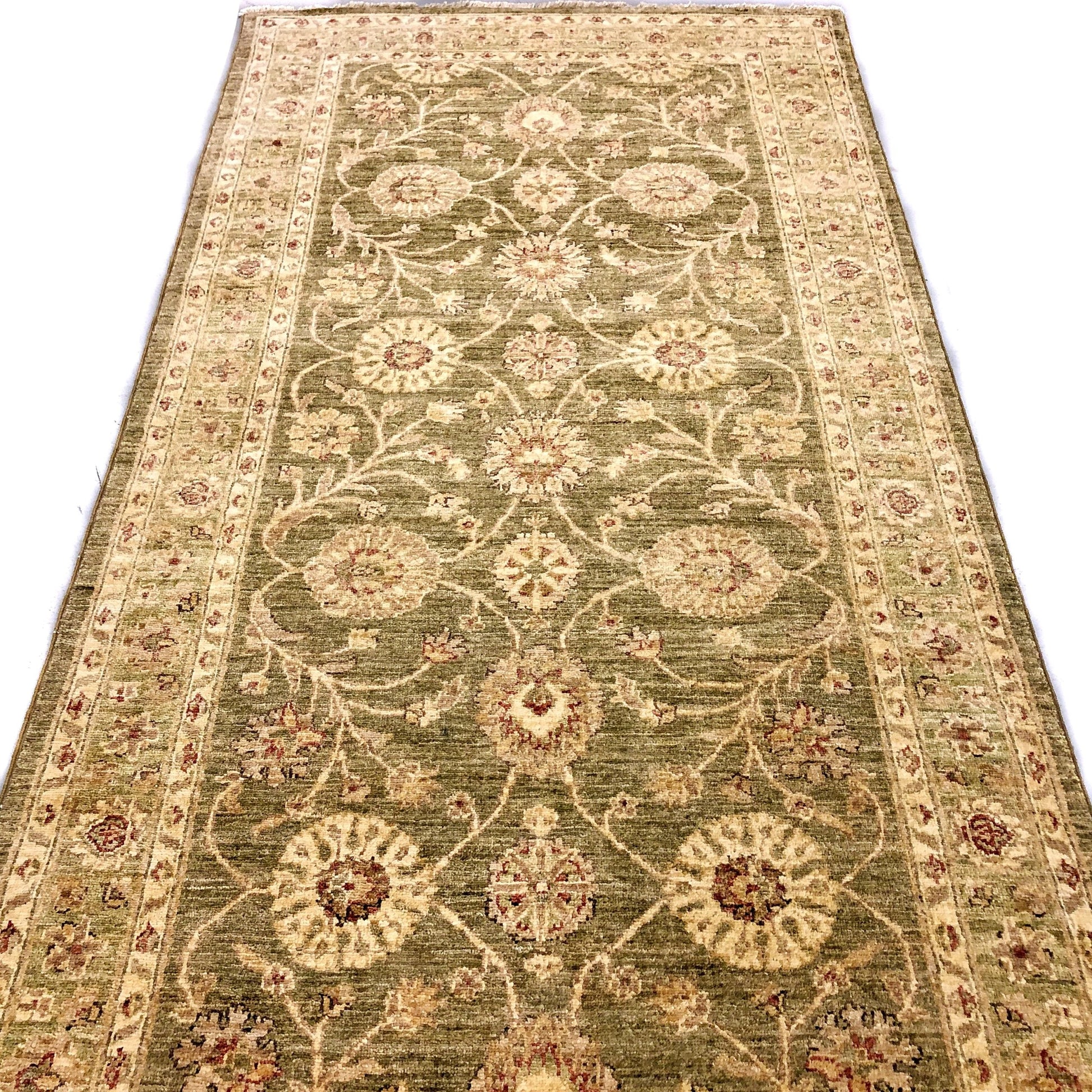 Chobi-Farahan 10' Runner grn/gold-4