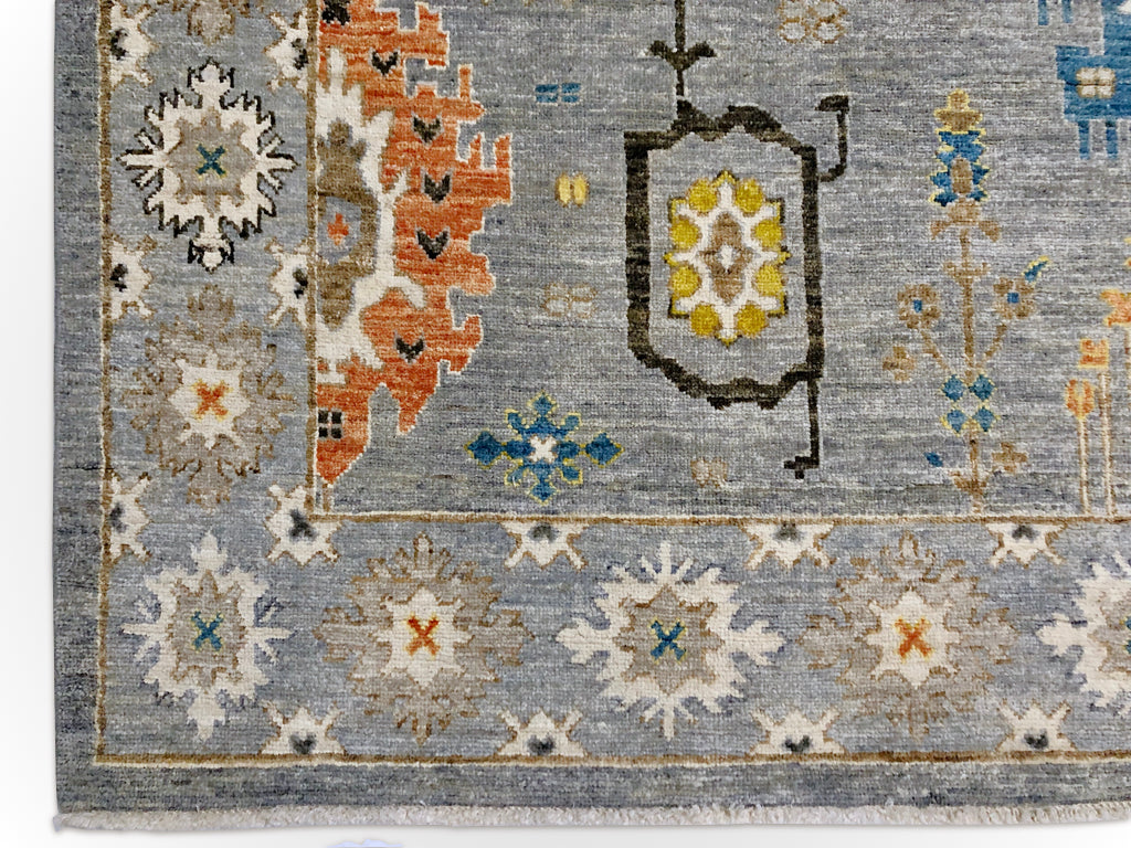 Afghan Oushak (10x14) gray-1