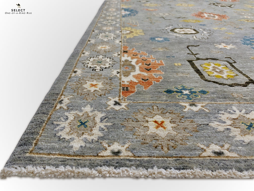Afghan Oushak (10x14) gray-2