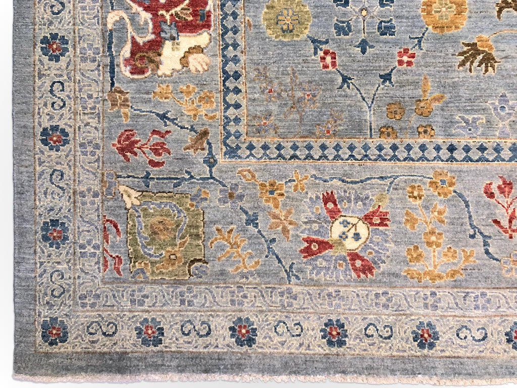 Afghan Oushak (10'00"x14'04") gray-1
