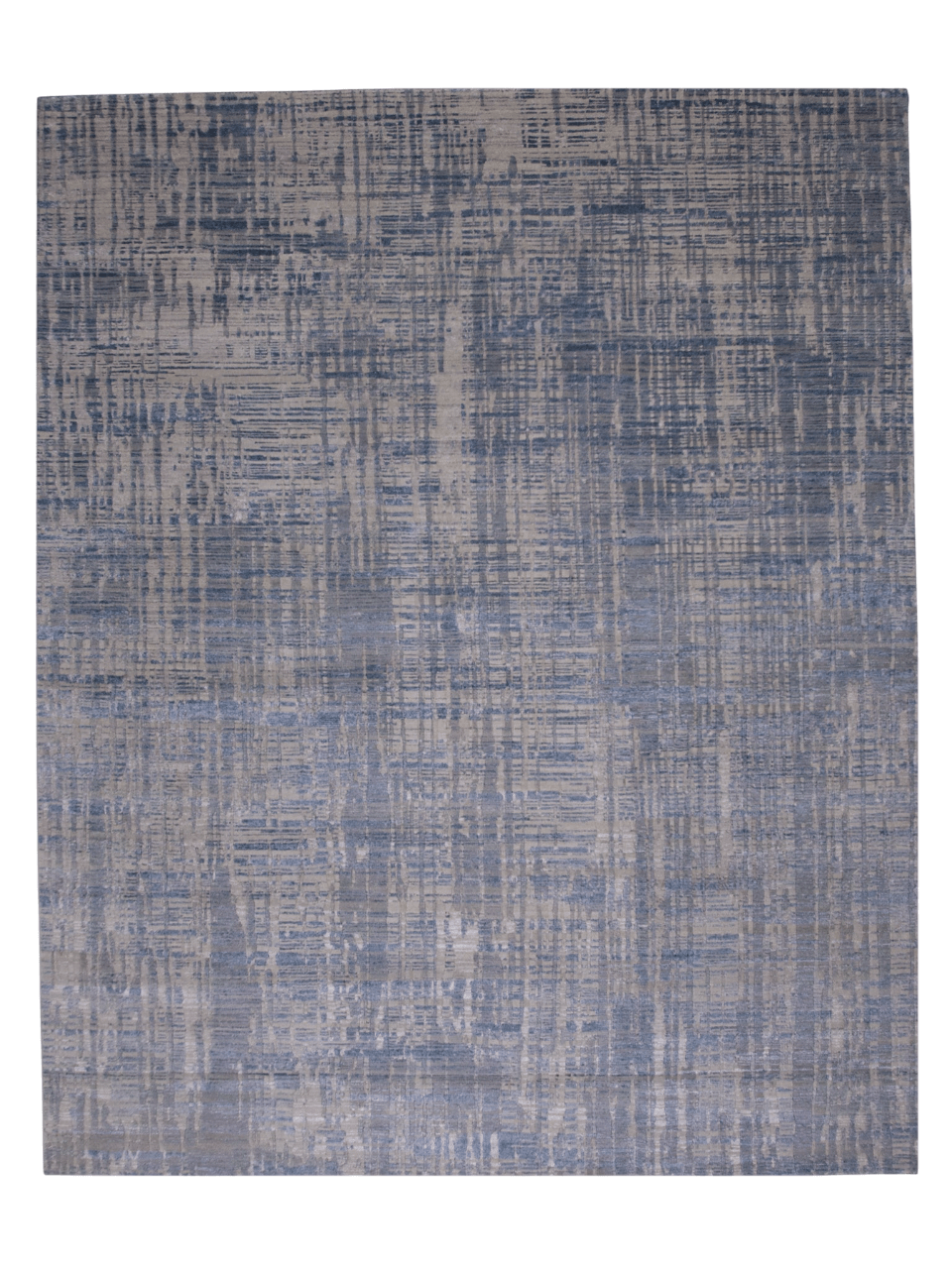 Contemporary wool/bamboo (8'00"x10'00") blue/gray-0