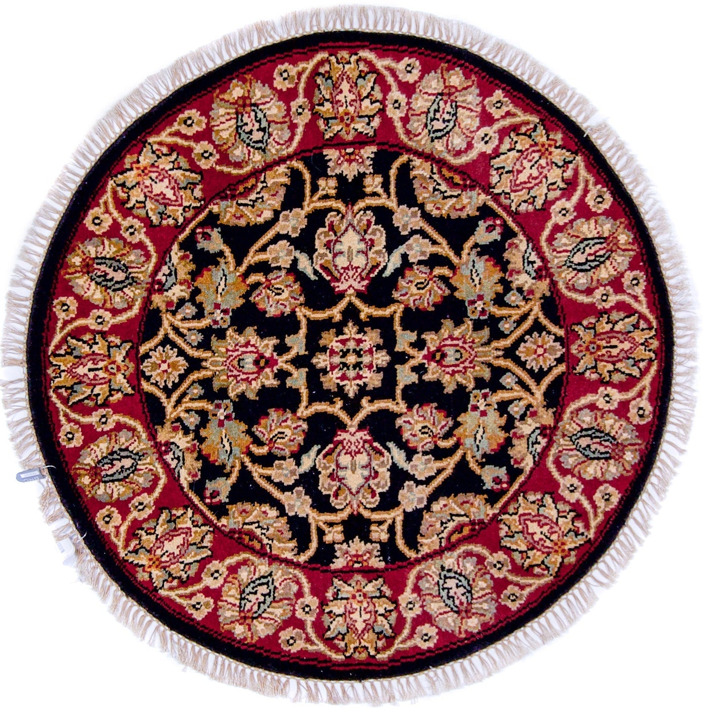 Indo-Persian blk/dkred 3' Round-0