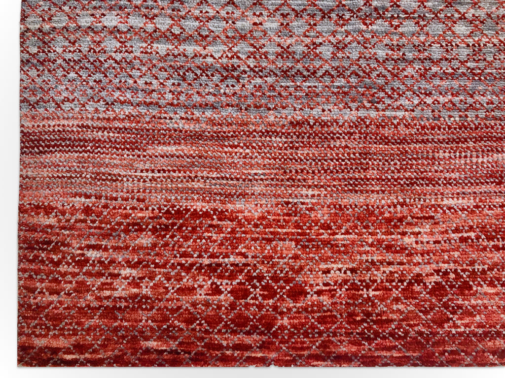 Durva/Grass Design (9'01"x11'06") red/gray-1