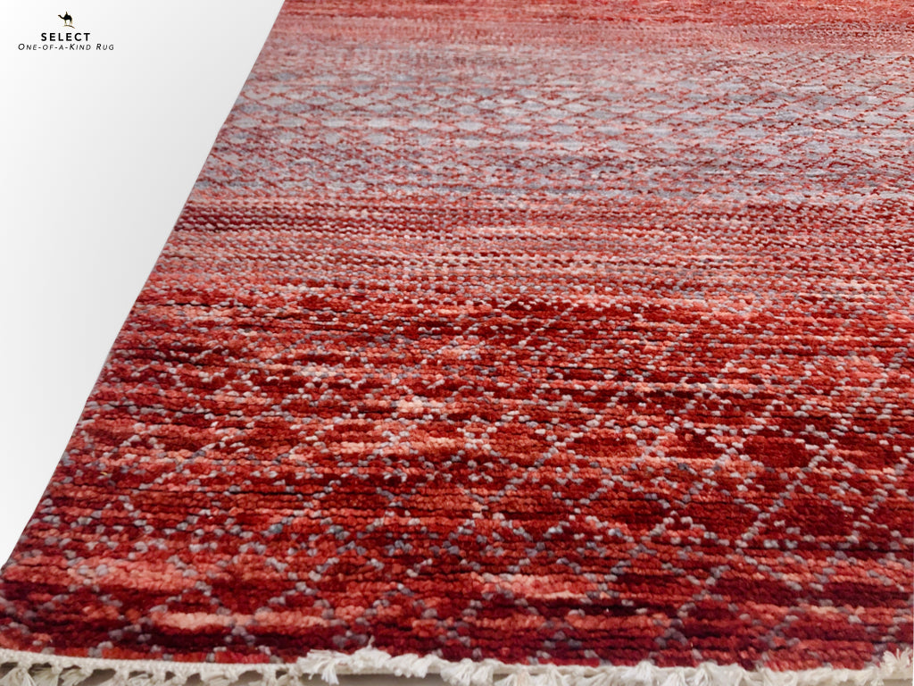 Durva/Grass Design (9'01"x11'06") red/gray-2