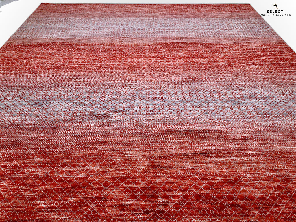 Durva/Grass Design (9'01"x11'06") red/gray-4