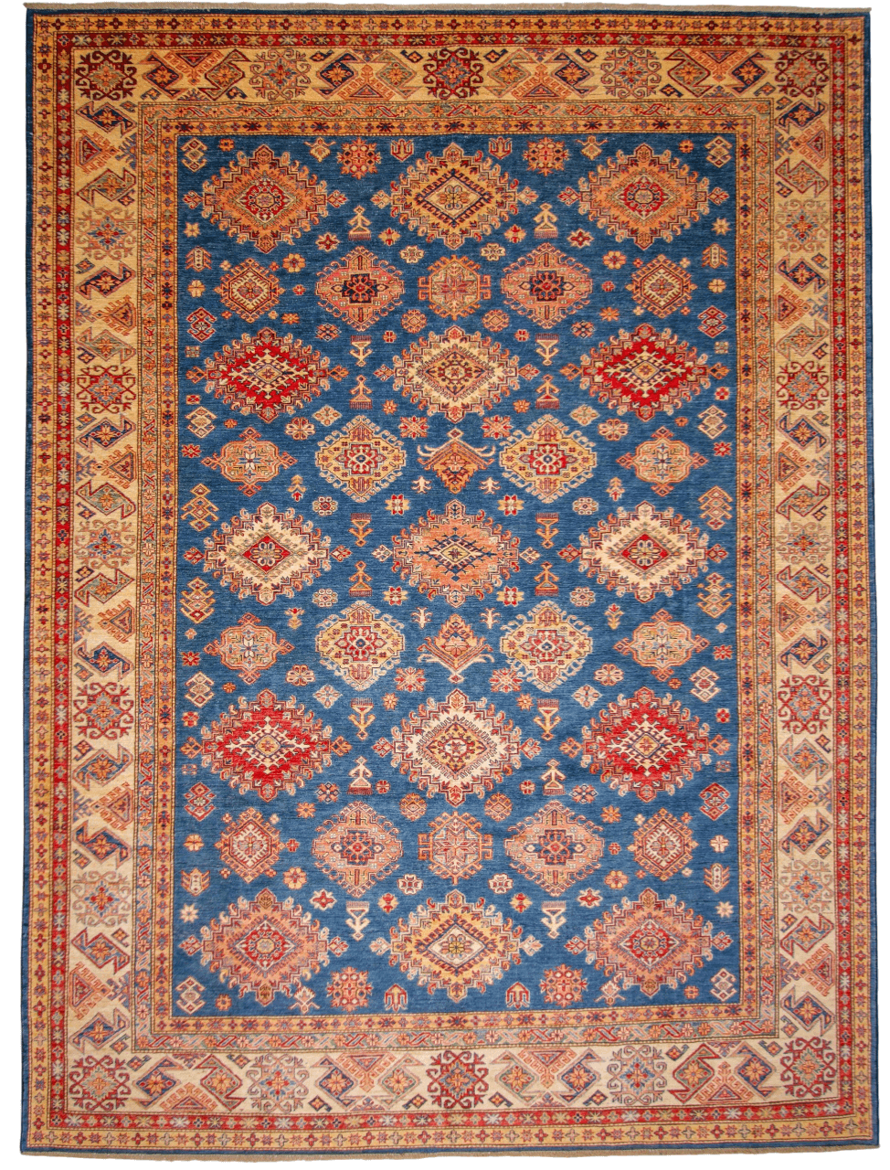 Super Kazak (8'11"x12'02") blue/lt.gold-0