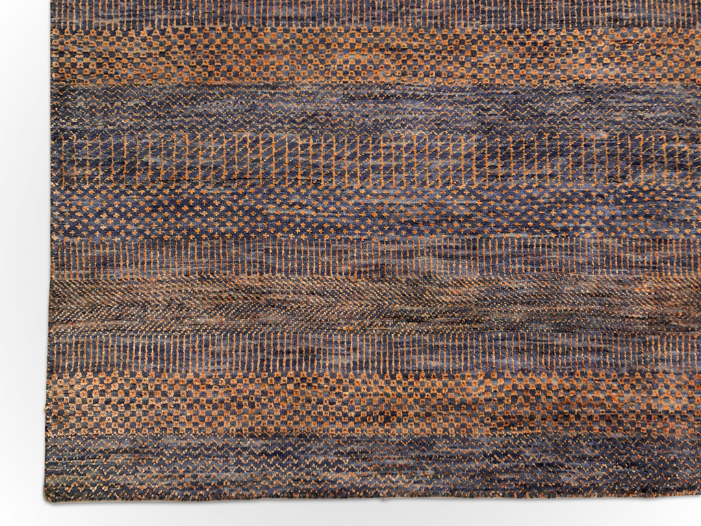 Durva Grass Design (10'01"x14'03") copper/blue-gray-1