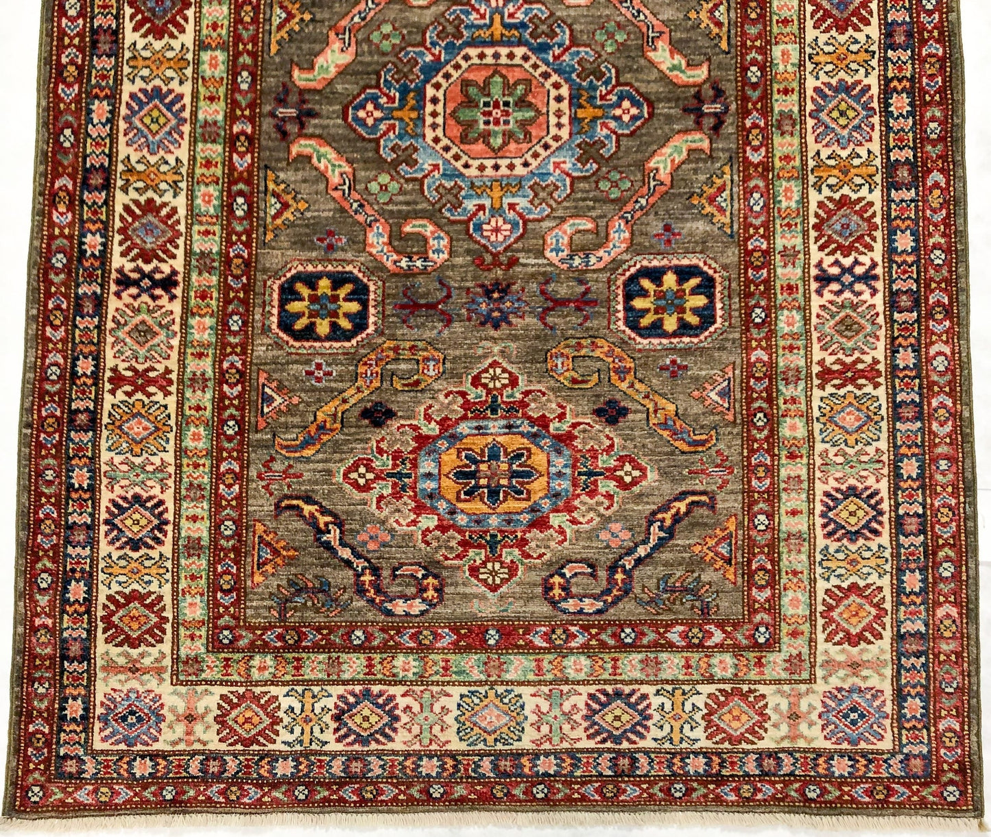 Super Kazak (4x6) gray/ivory-1