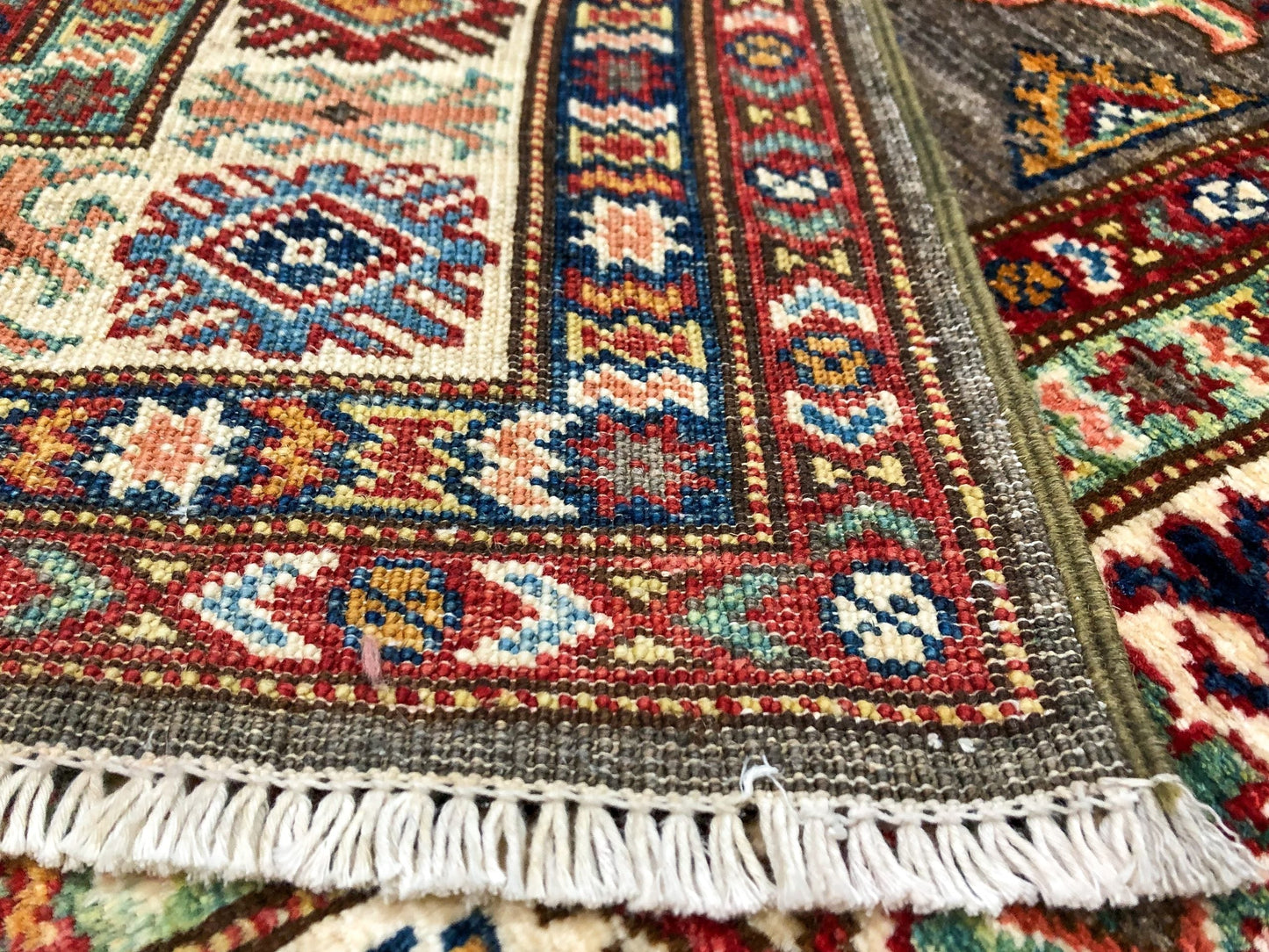 Super Kazak (4x6) gray/ivory-4