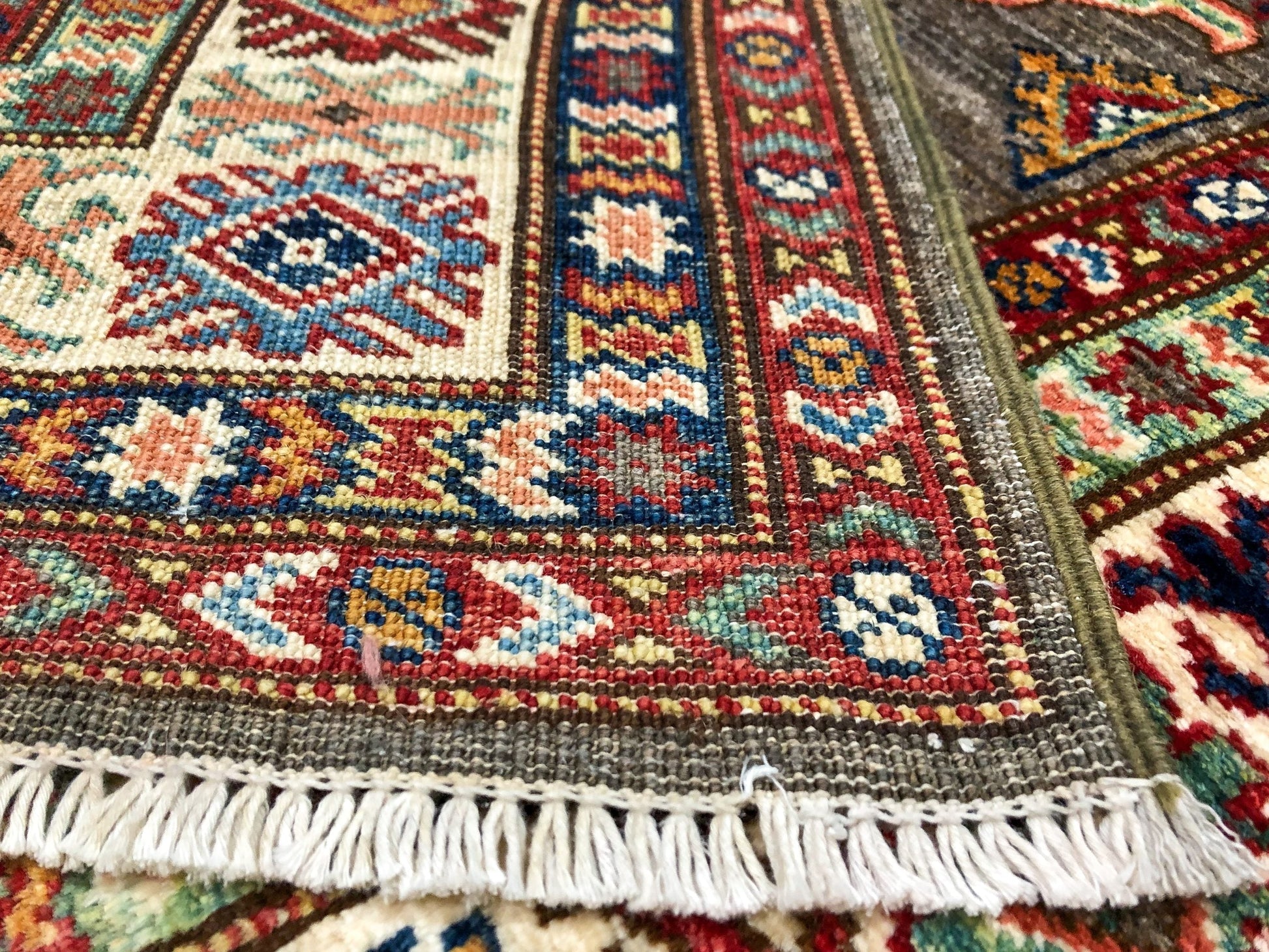Super Kazak (4x6) gray/ivory-4